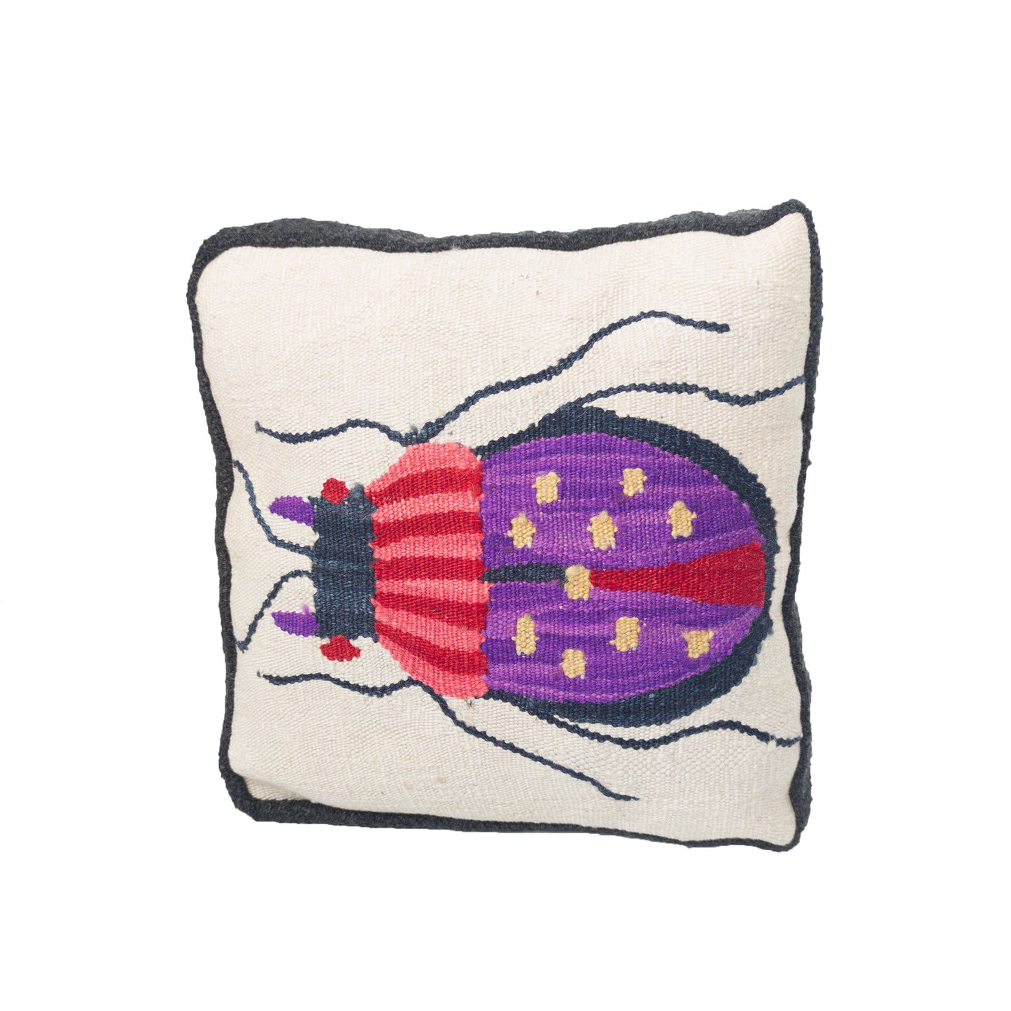 Bug Handwoven Throw Pillow