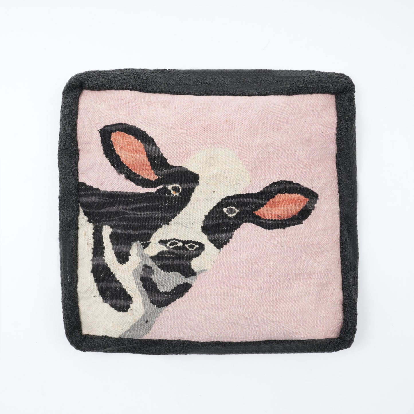 Moo Handwoven Throw Pillow