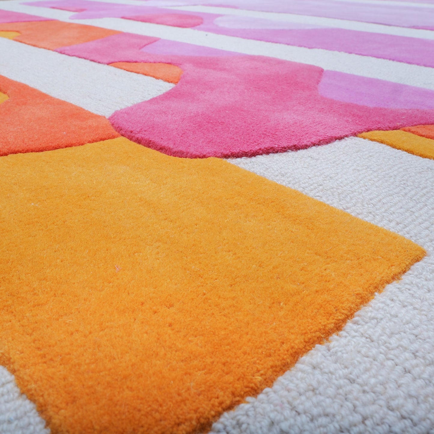 Pink Division Hand Tufted Carpet