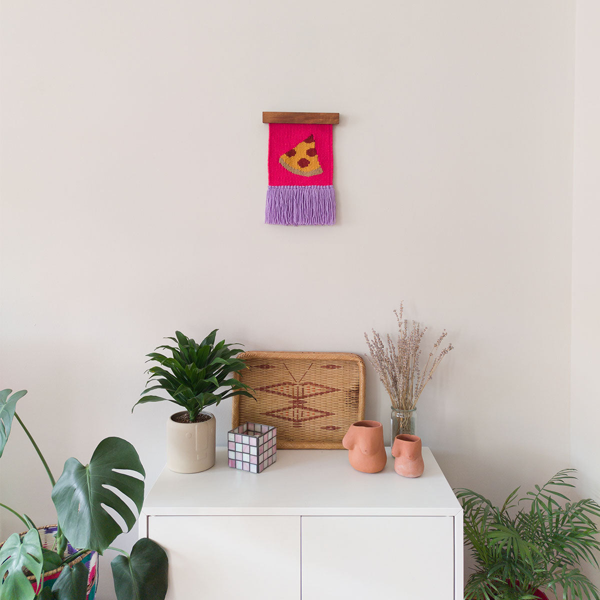 Studio Potato Pizza Handwoven Wall Decoration