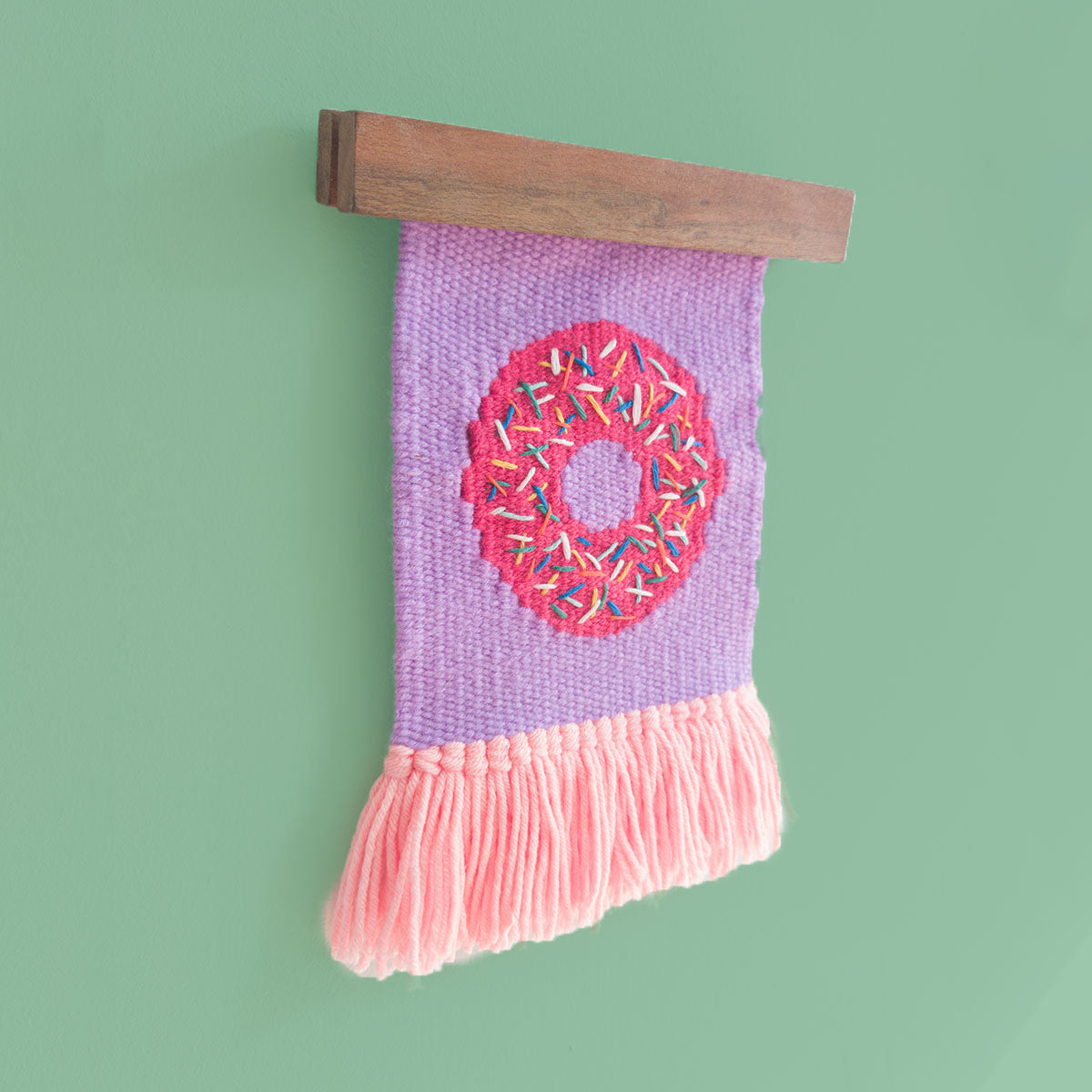 Studio Potato Purple Donut Handwoven Wall Decoration