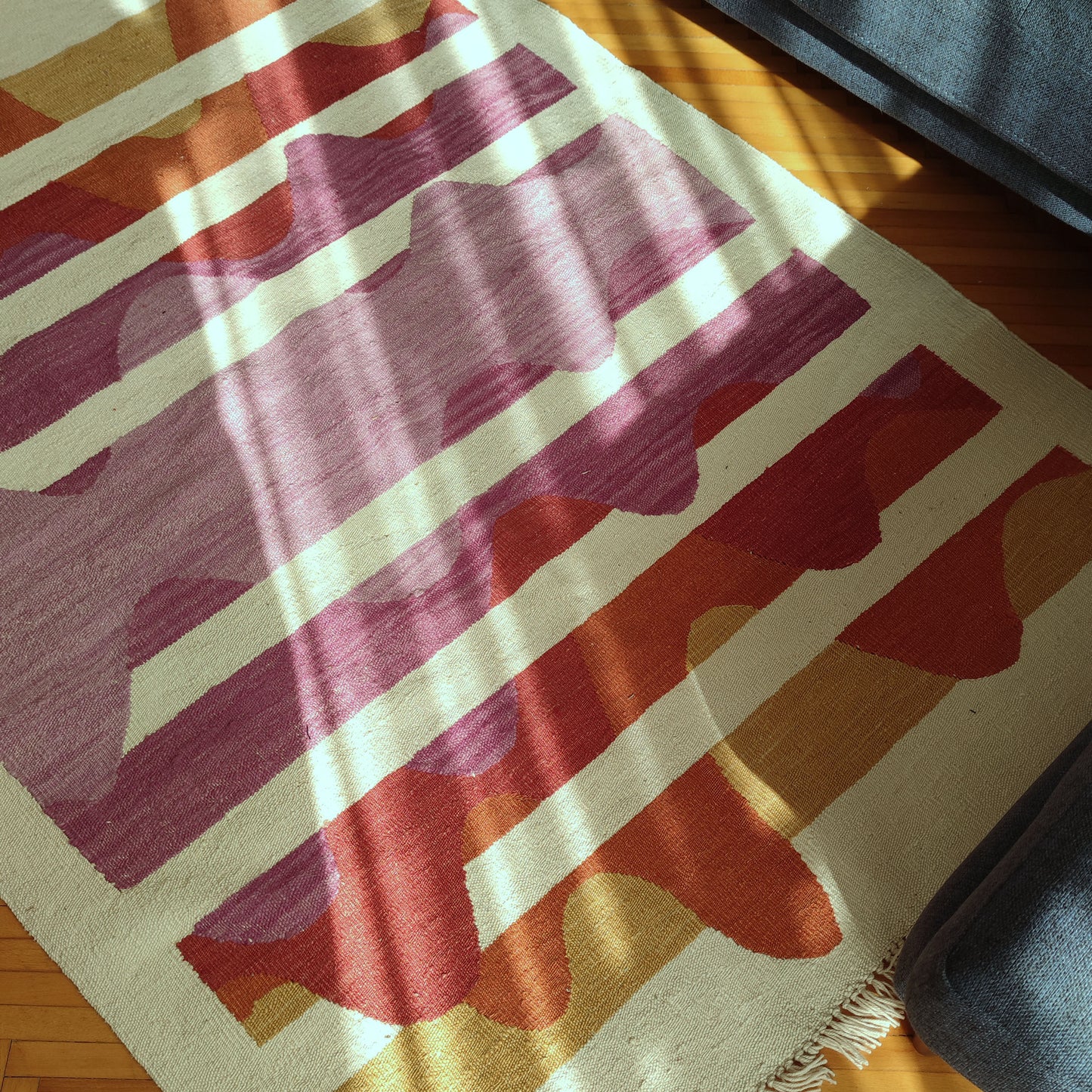 Pink Division Handwoven Kilim Rug