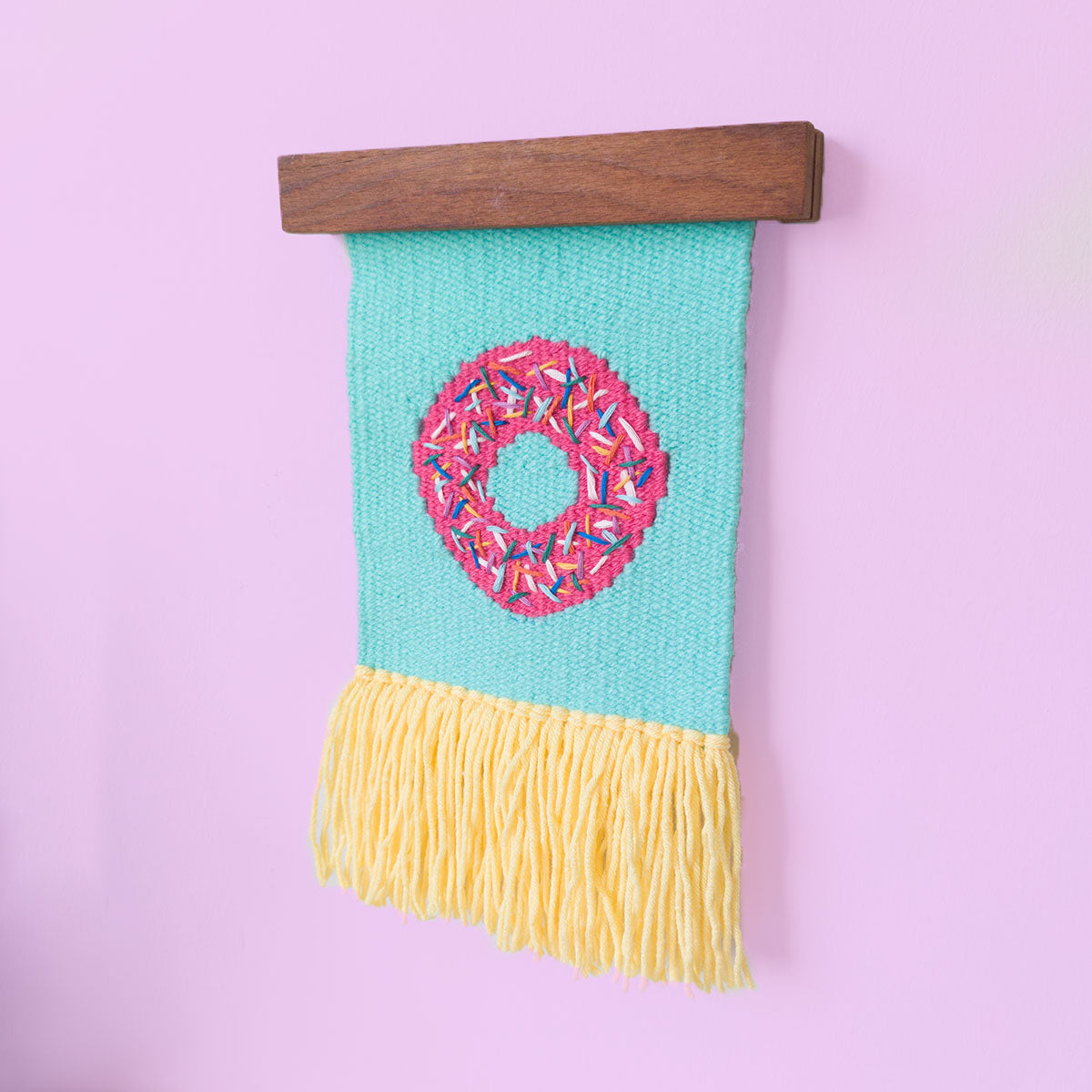 Studio Potato Green Donut Handwoven Wall Decoration